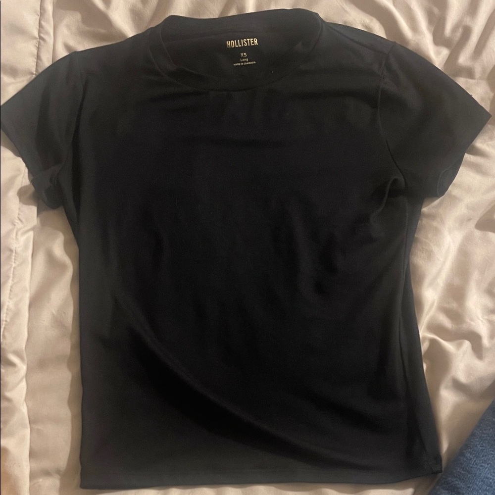 Hollister Black Short Sleeve Crew Tee